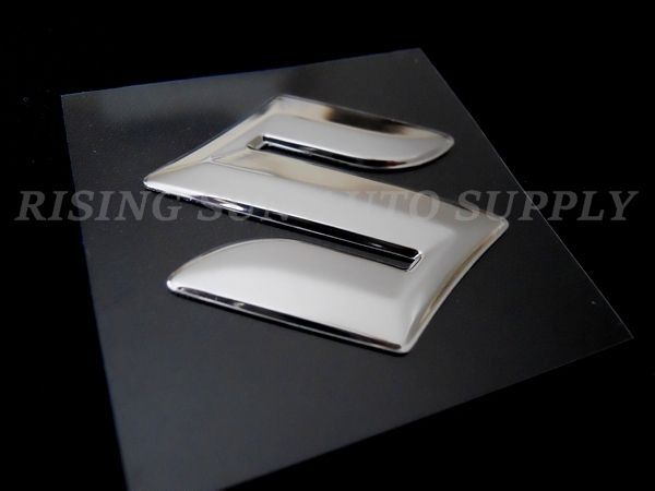 スズキ 純正 エンブレム[Sマーク] 鏡面./軟質樹脂製 3D/38mm