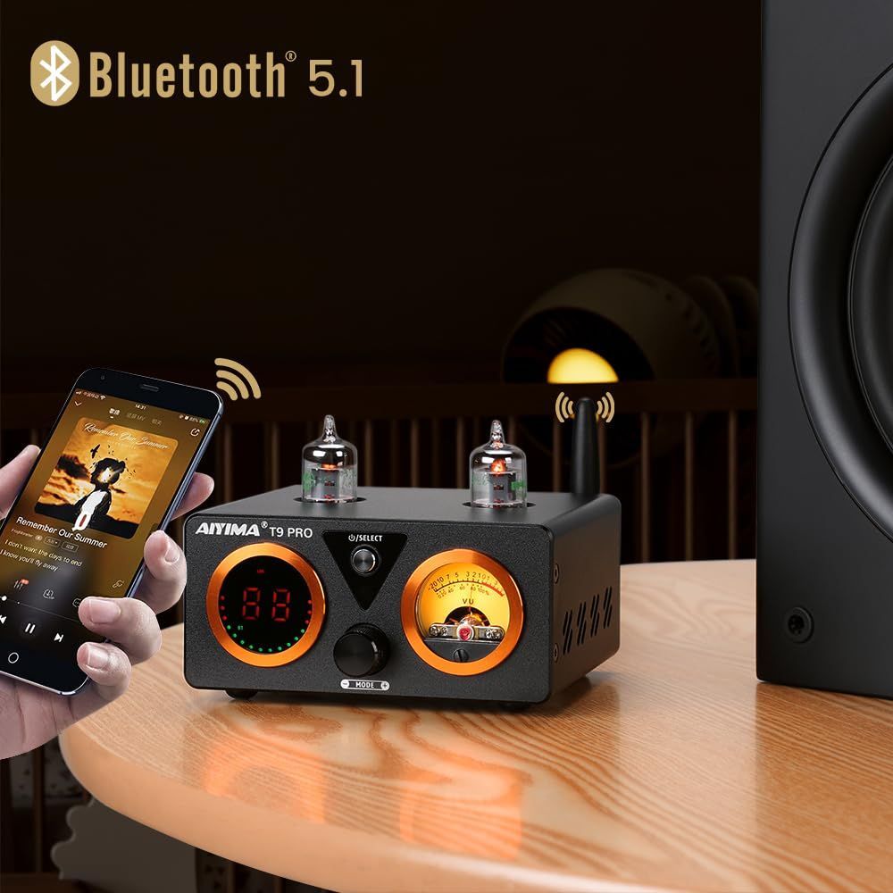数量限定】200W Bluetooth PRO 5.0 真空管アンプ T9 D級HiFiデジタル