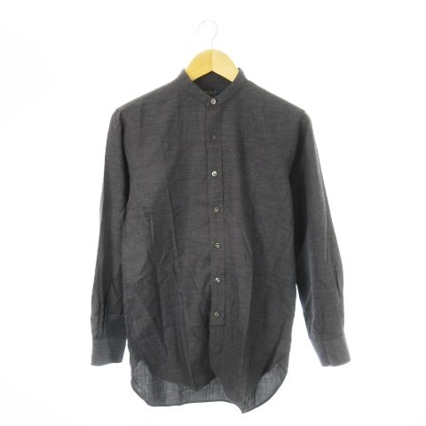 ポロ ラルフローレン POLO RALPH LAUREN HEATHER TWILL バンド シャツ 長袖 ヘリンボーン XS グレー CK13 GY44