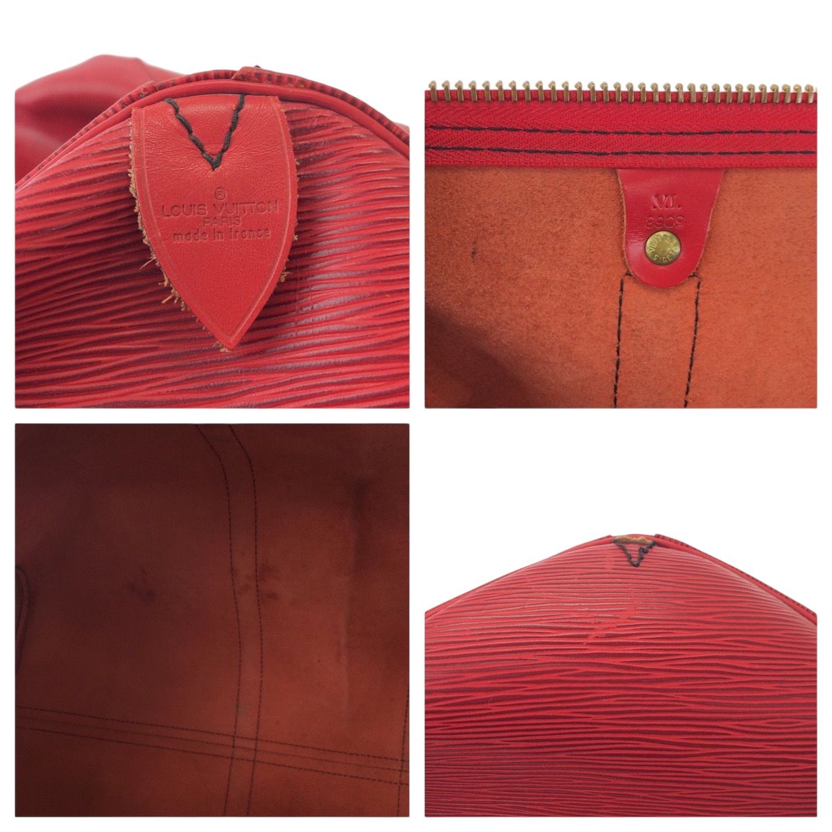 LOUIS VUITTON ルイヴィトン エピ キーポル55 レッド ゴールド