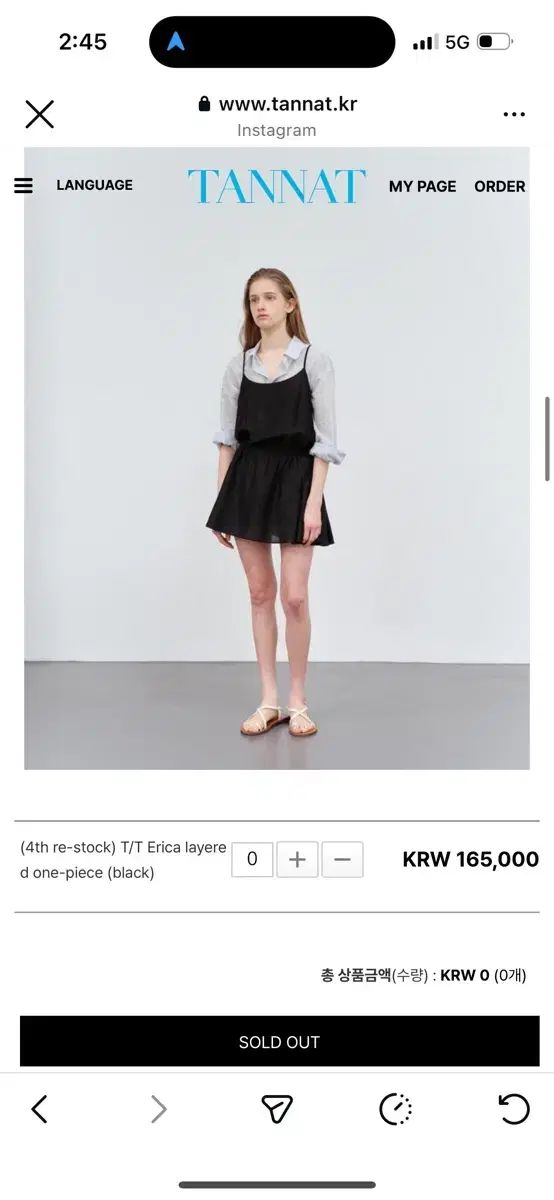 TANNAT エリカリカ レイヤード ワンピース Erica layered one ー piece