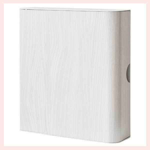 スチール製キーボックス（W17×D5×H20cm）／ホワイト　※シンプル，こだわり，壁面，壁掛け，ウォール，玄関，小物入れ，鍵ケース，key，収納，見た目スッキリ，金属，鋼鉄，リーズナブル，シリーズ，木目調，白色