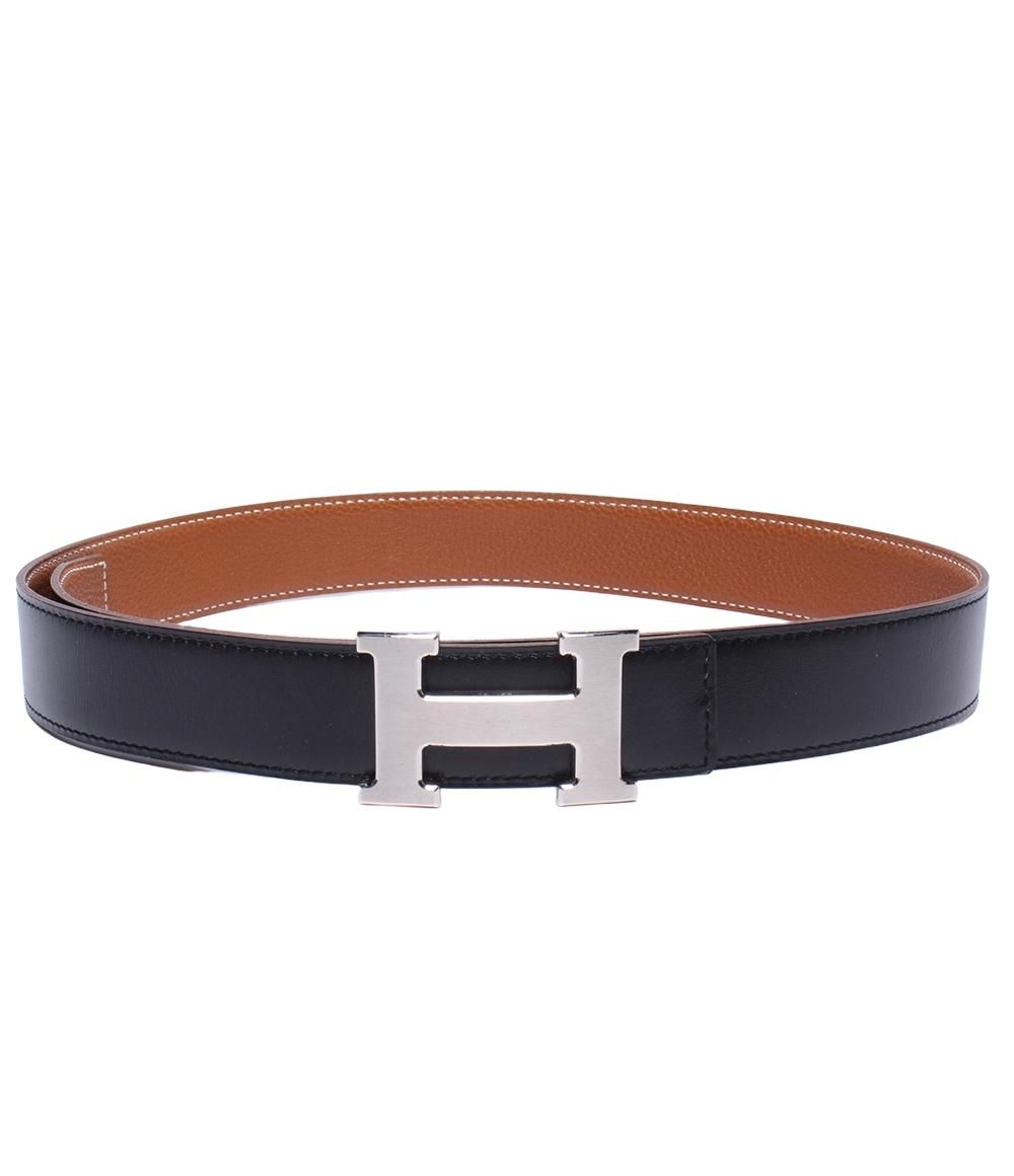エルメス ベルト Hバックル シルバー金具 □H刻印 リバーシブル メンズ HERMES
