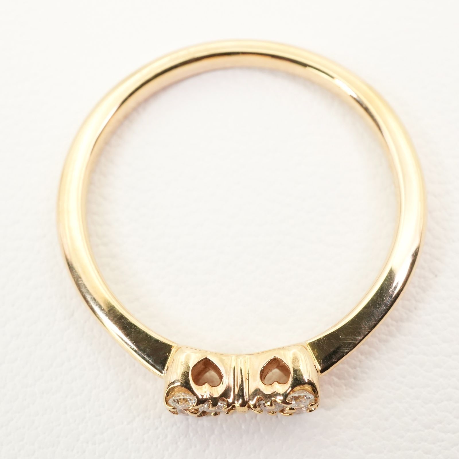 美品 ポンテヴェキオ K18×ダイヤ リボン リング パヴェ/24-4206 - メルカリ 