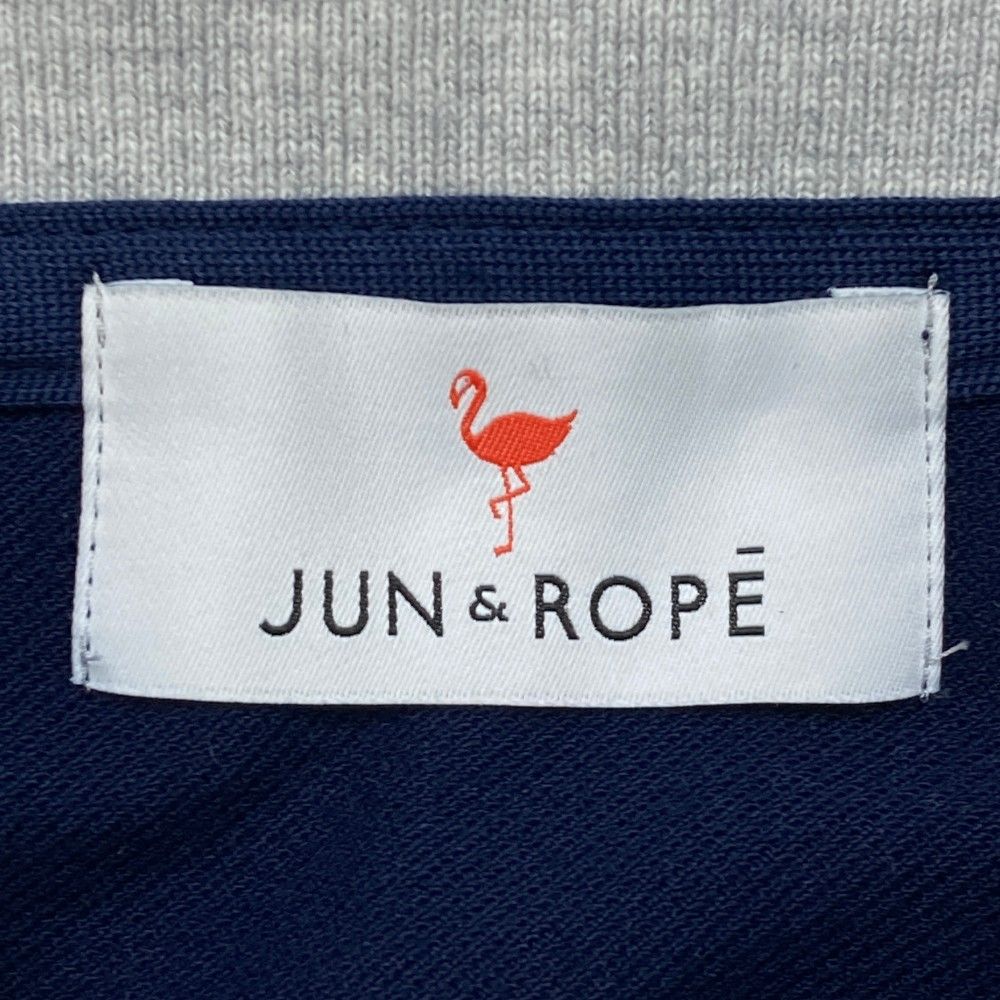 サイズ：M JUN&ROPE ジュン アンド ロペ  長袖ポロシャツ ワッペン  ネイビー系 [240101439444] ゴルフウェア レディース ストスト サイズ：M JUN&ROPE ジュン アンド ロペ 長袖ポロシャツ