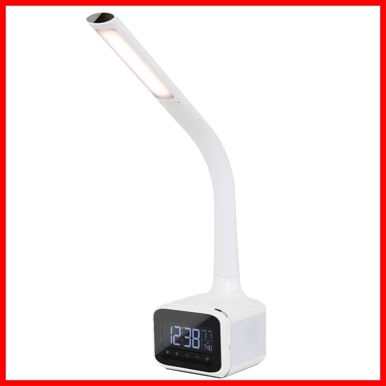 商品 Bluetooth付き デジタル表示付LEDスタンドライト ホワイト ゼピール DLS-H3009-WH ZEPEAL