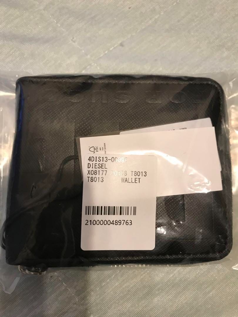 DIESEL 二つ折り財布 P0408 X08177 &frasl; ディーゼル ラウンドファスナー T6106 グリーン T8013 ウォレット 2つ折り財布 &frasl;ブラック 財布 レザー 新品