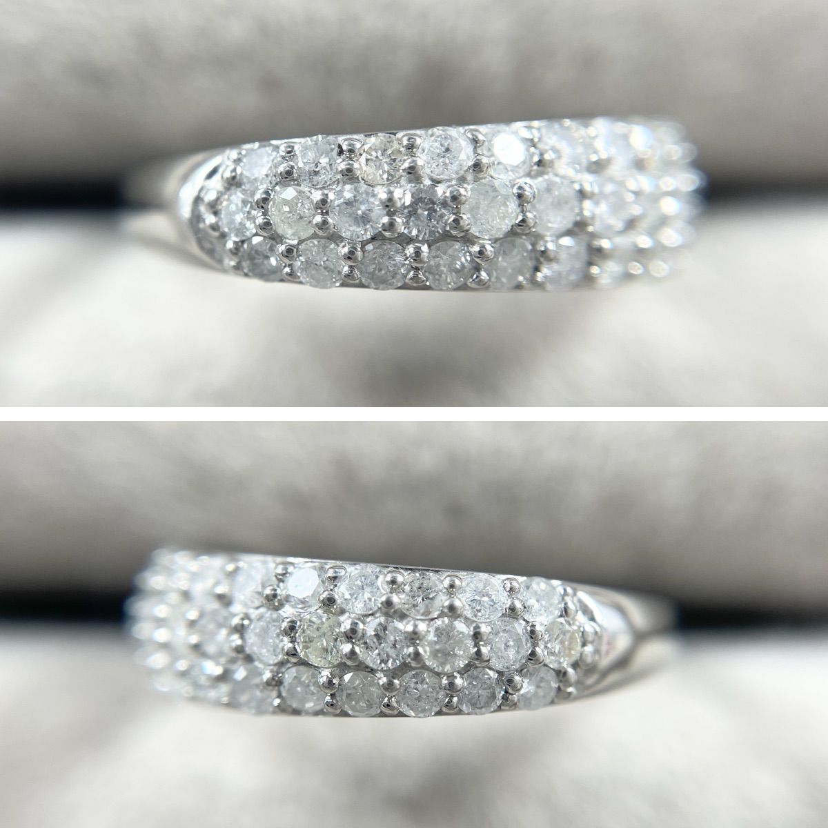 PT900天然ダイヤモンドパヴェ トータル1.00CTリング Pt900 天然ダイヤモンド 1.00ct パヴェリング - メルカリ