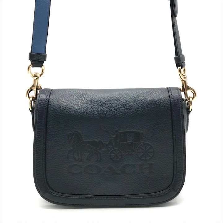 美品 COACH コーチ ロゴ型押し レザー ショルダー バッグ 美品 COACH コーチ ロゴ型押し レザー ショルダー バッグ