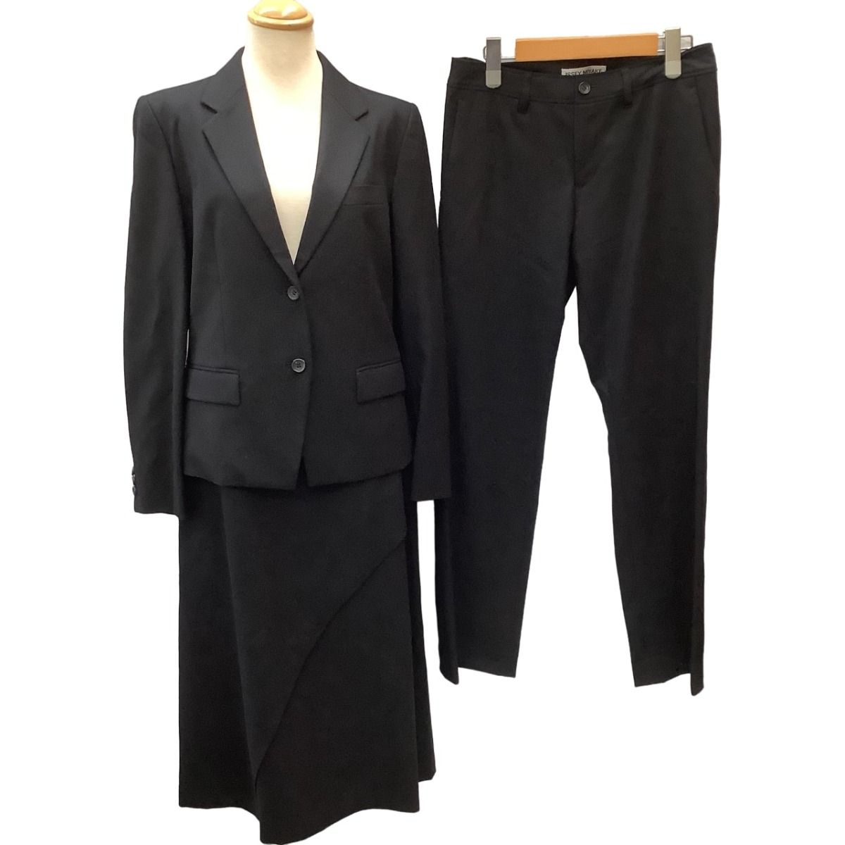 ♪♪ISSEY MIYAKE イッセイミヤケ セットアップスーツ ３点セット SIZE 2 ブラック
