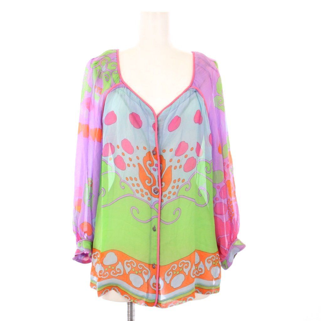 eb17 LEONARD 半袖 ブラウス マルチカラー レディースL相当