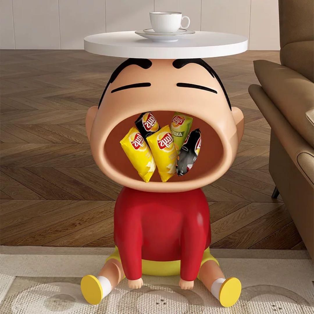 クレヨンしんちゃん　特大インテリア　サイドテーブル クレヨンしんちゃん サイドテーブル 机 家具 大口 数量限定，HOT