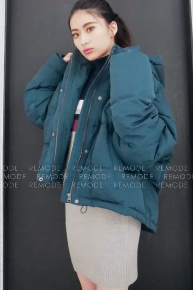 GYDA｜ショートダウンコート ジェイダ ベルト付き ショート