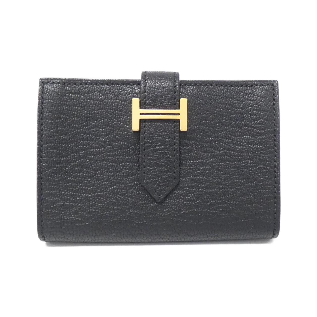 エルメス べアンミニ カードケース ゴールド金具 ◻︎O刻印 ブラウン  