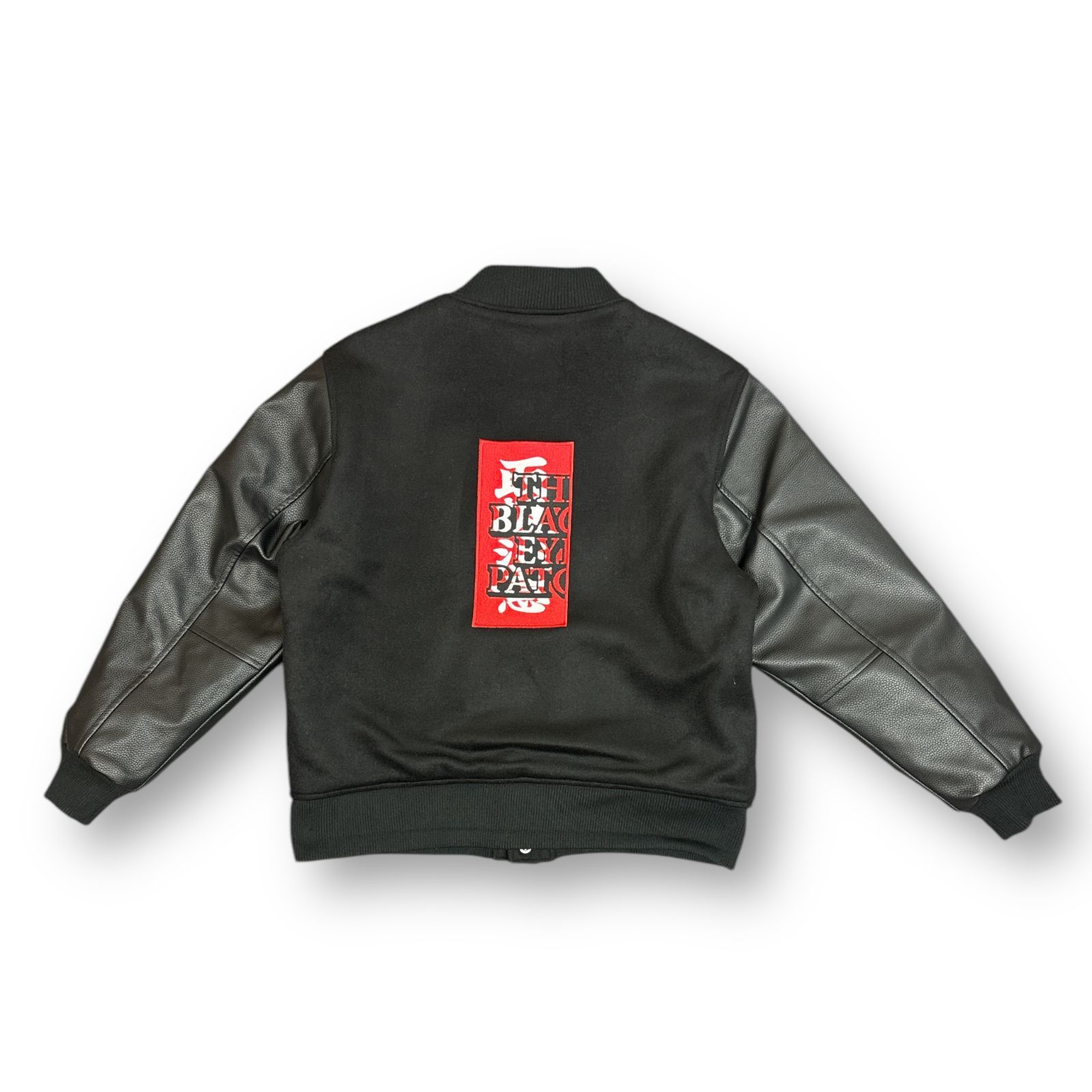 新品 BlackEyePatch 取扱注意 Kanji Logo HWC Label Varsity Jacket