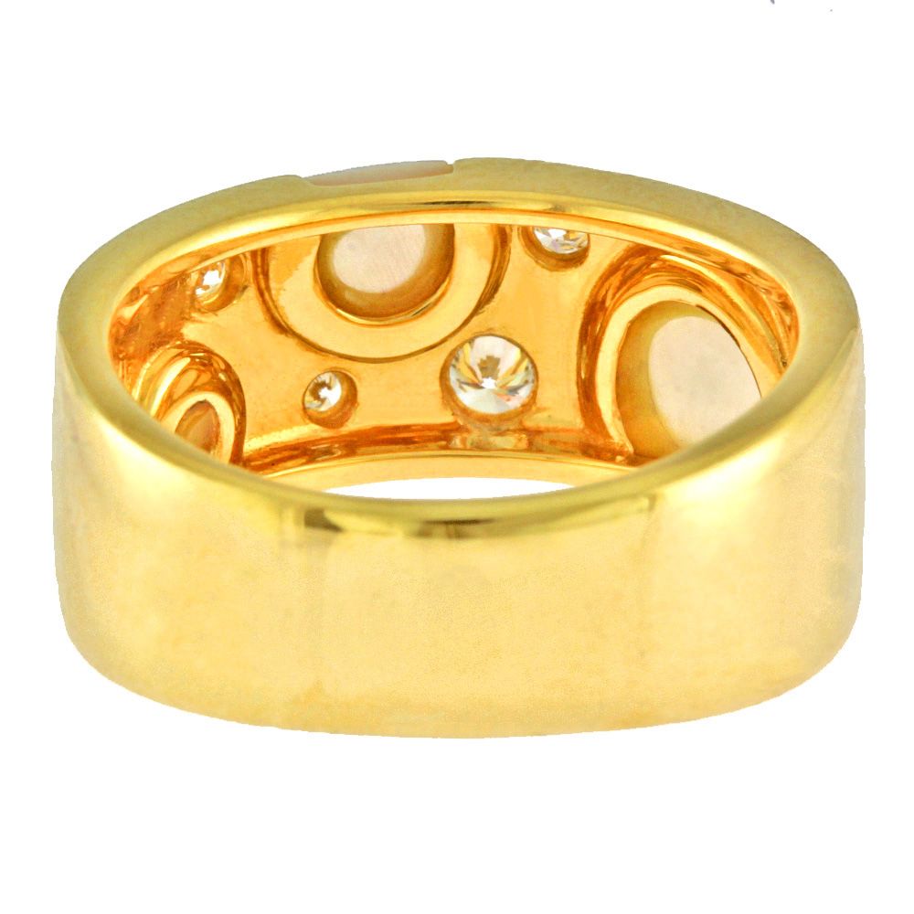 リング 指輪 13.5号 18金 K18イエローゴールド ダイヤモンド 0.13ct  