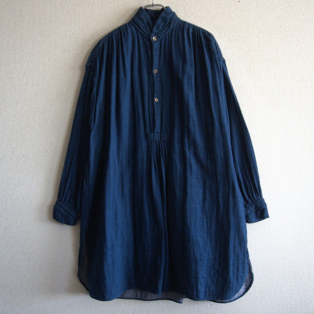 【美品】45R【二重ガーゼコットン インディゴ チュニック】ワンピース 45rpm 25100537