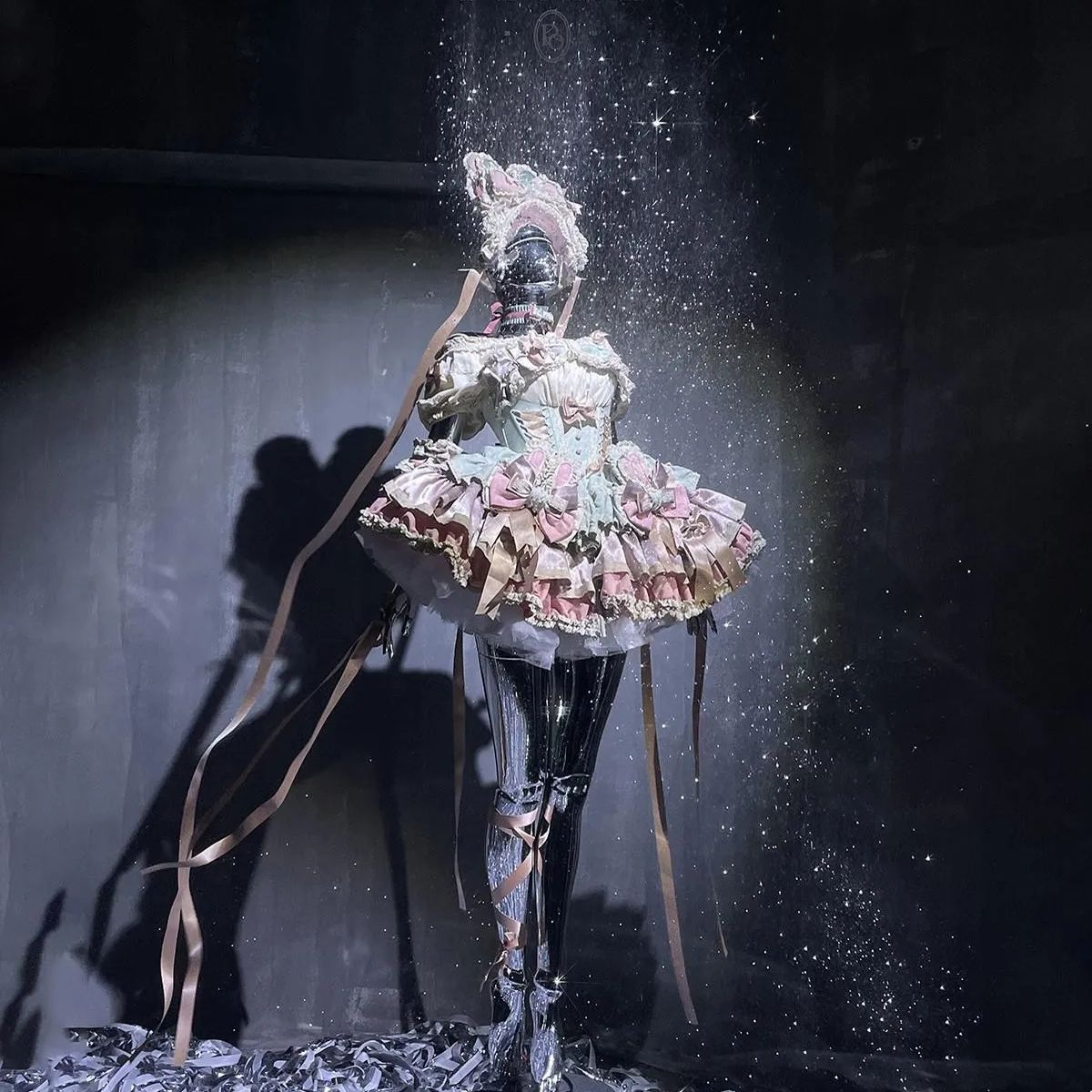 高品質ロリータドレス リボン舞曲 特別版 兎劇場 豪華5点セット パステル 撮影会 舞台演出 推し活 ハロウィン プレゼント用