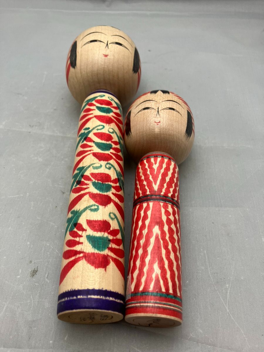 創作こけし 加藤正美（1925ｰ2012） 梅模様 高さ23.5cm | KOKESHI DOLL