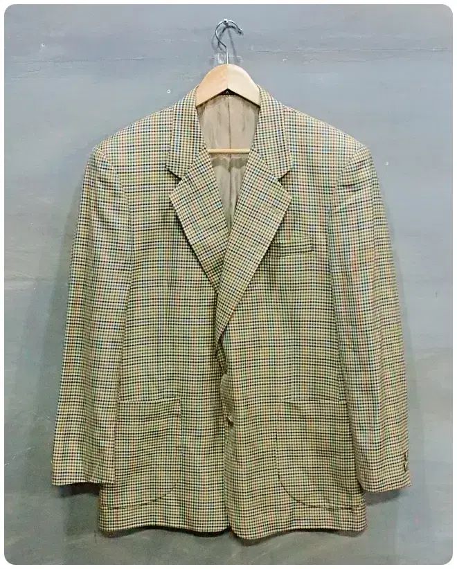 【雷市場（ポンジャン）商品韓国直送】 100 DAKS(ダックス) クラシック ウール シルク チェック ブレザー ジャケット