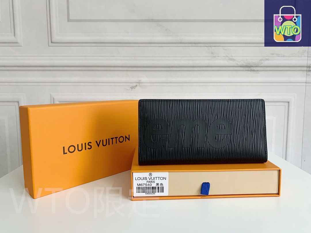 Louis Vuitton Supreme コラボ 長財布 黒 Supreme コラボ 長財布 エピレザー ノワール LOUIS VUITTON
