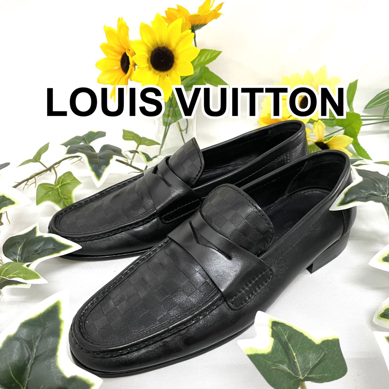Louis Vuitton ルイヴィトン ダミエ アンフィニ ローファー レザー 靴 
