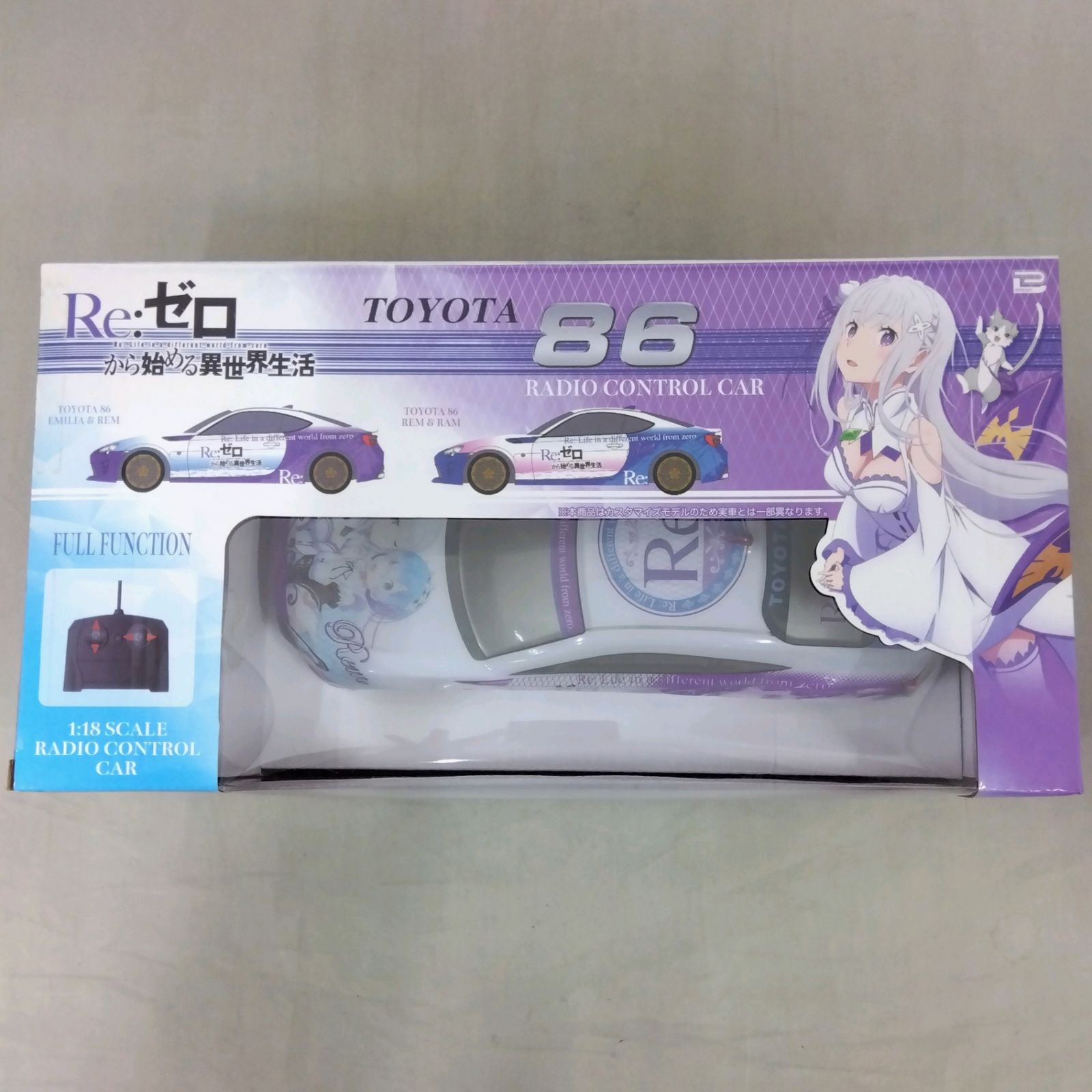 未開封】 1/18 TOYOTA 86 EMILIA ＆ REM Re：ゼロから始める異