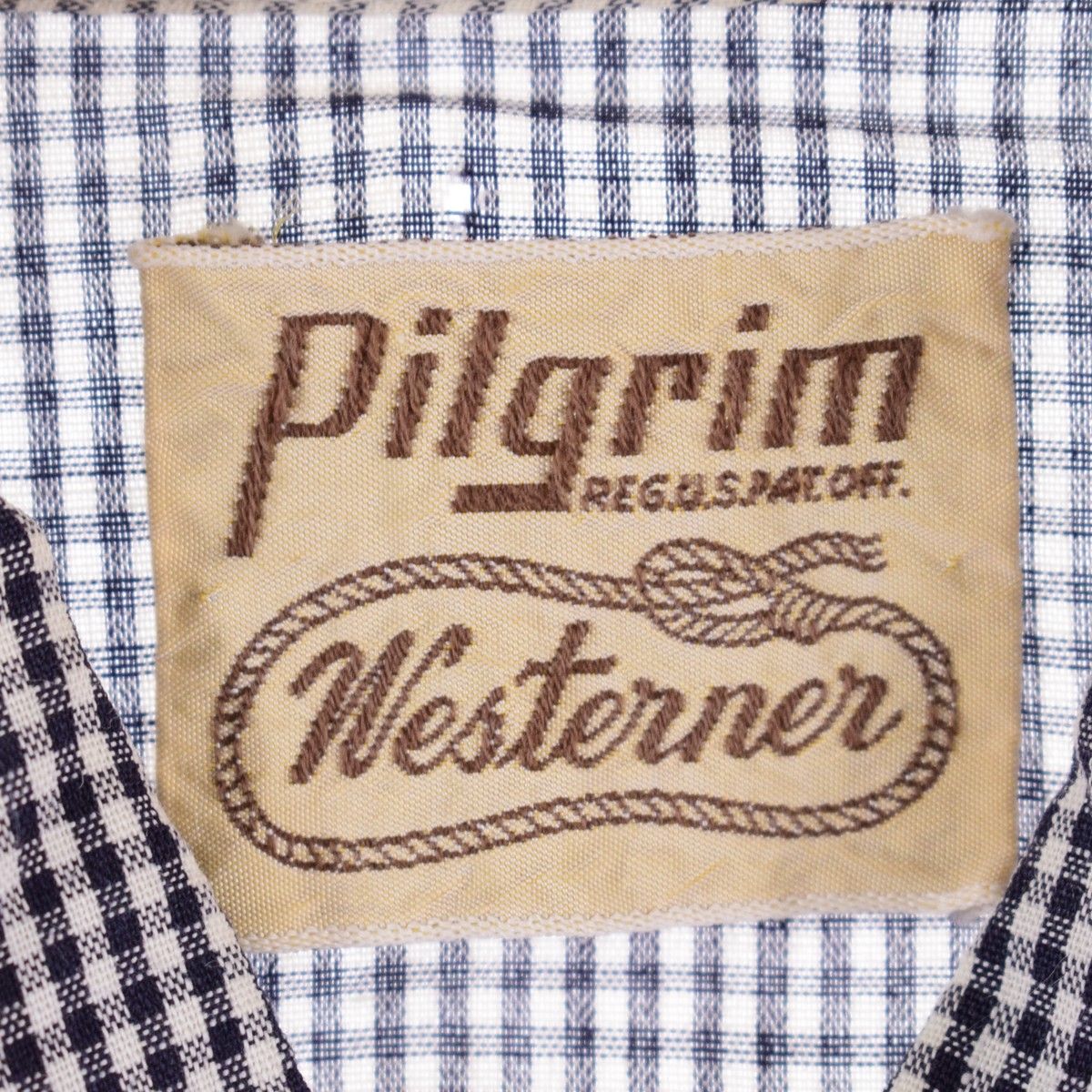 古着 60年代 ピルグリム Pilgrim ギンガムチェック 長袖 ウエスタン