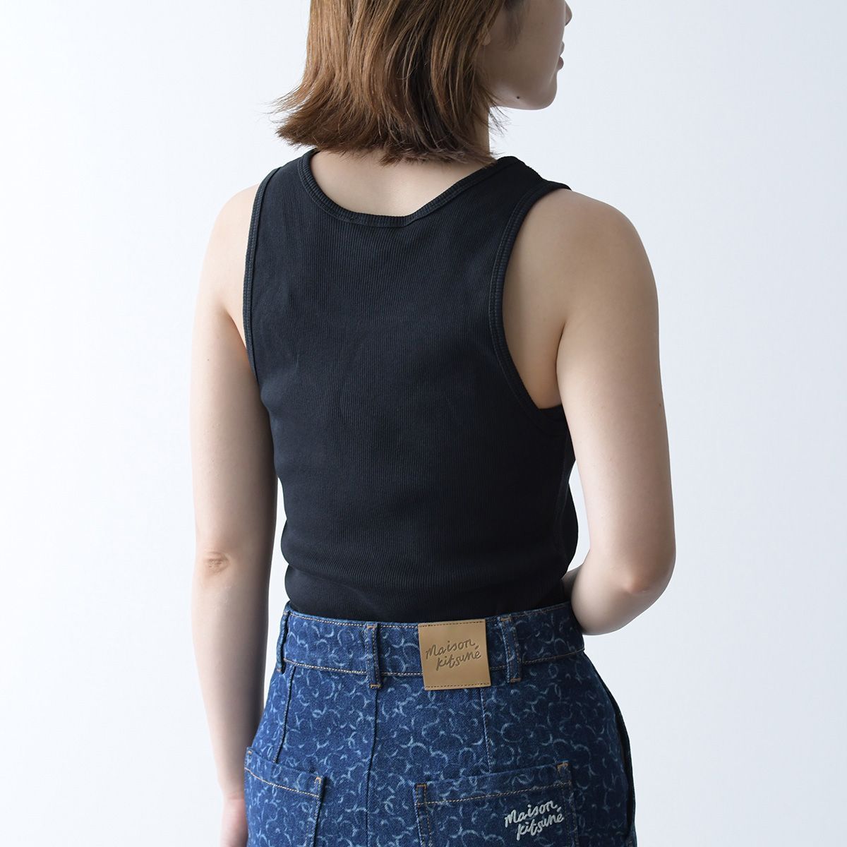 ほぼ未使用 完売品 Maison Kitsuné グレー タンクトップ XS メゾンキツネ タンクトップ ほぼ未使用 完売品 Maison Kitsuné グレー