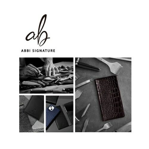 abbi SIGNATURE LIPARI イタリアンレザーダイアリーケース for iPhone 13 ブラック ABS21800i13BK