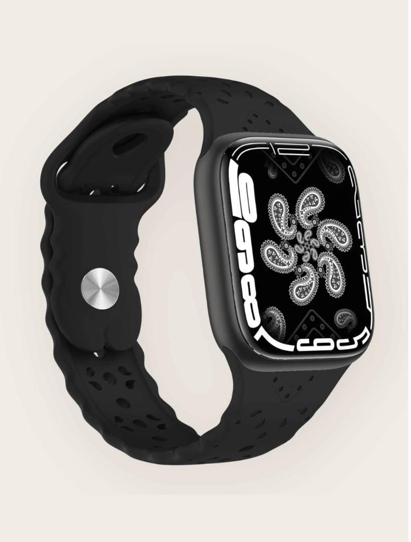 新品 Apple Watch シリコンバンド ベルト ホロアウト ブラック 黒