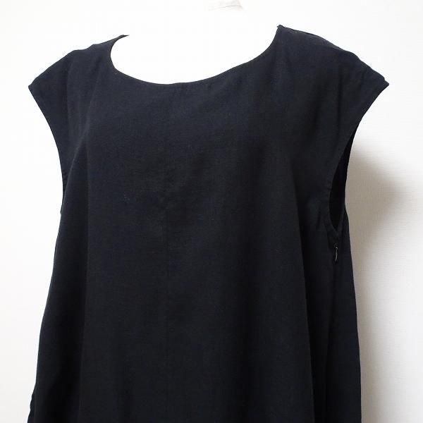 snc 芽風 m-mefu センソユニコ ワンピース 40 黒 白 麻混