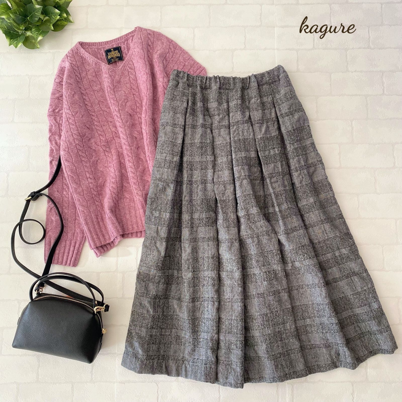 ［新品☆タグ付］ TO BE CHIC ふんわりタックスカ 新品☆タグ付 TO BE CHIC ふんわりタックスカート