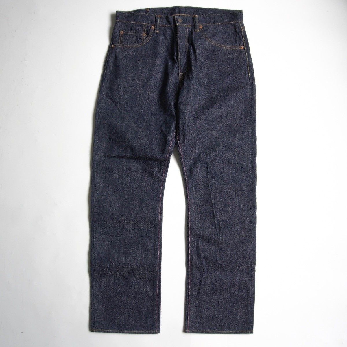 |濃紺 桃太郎ジーンズ G004-MZ|銅丹スリムテーパード ジッパーフライ デニムパンツ W33 MOMOTARO JEANS s2509030
