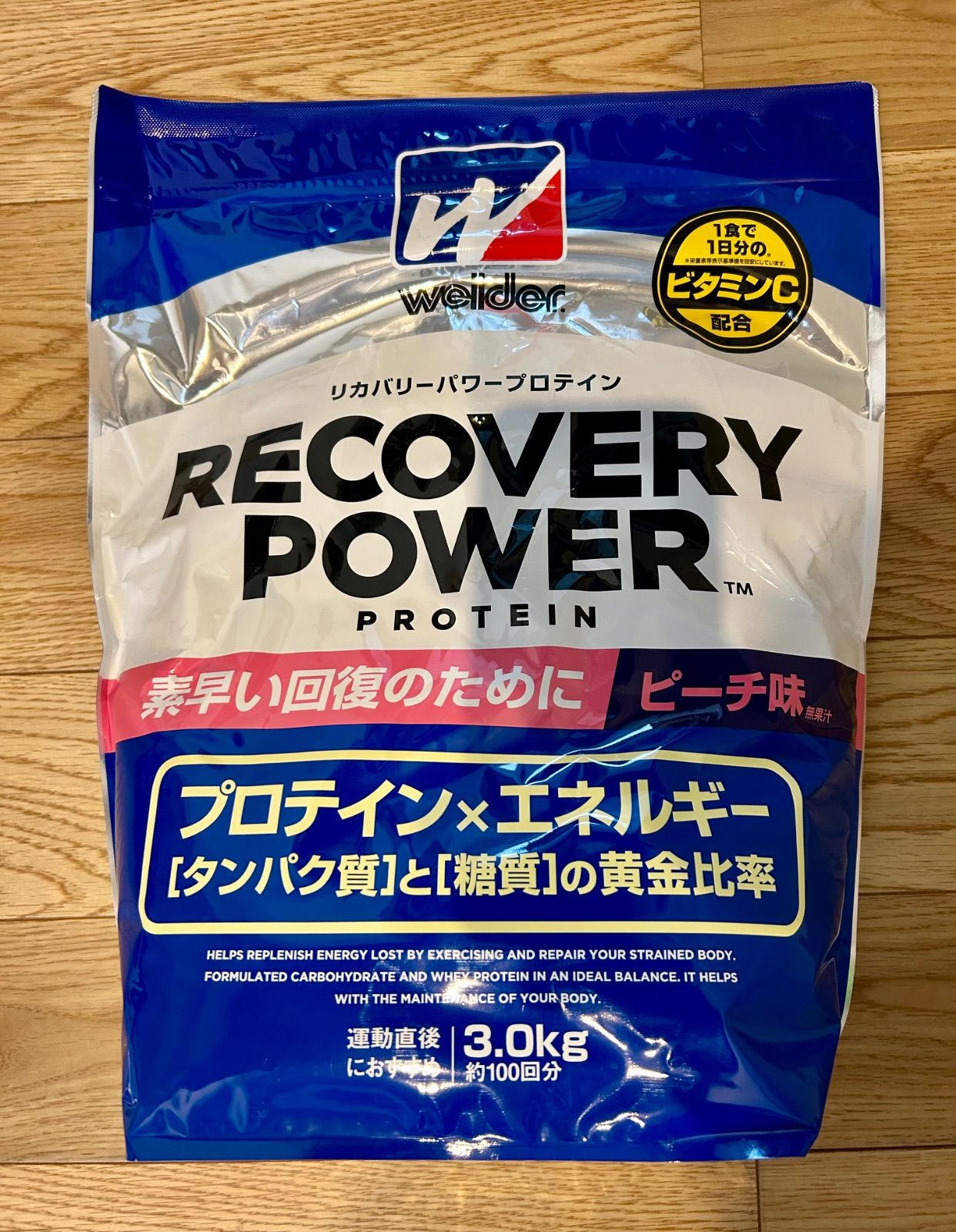 ♥ 未開梱 森永製菓 リカバリーパワープロテイン ピーチ風味 ３．０ｋｇ