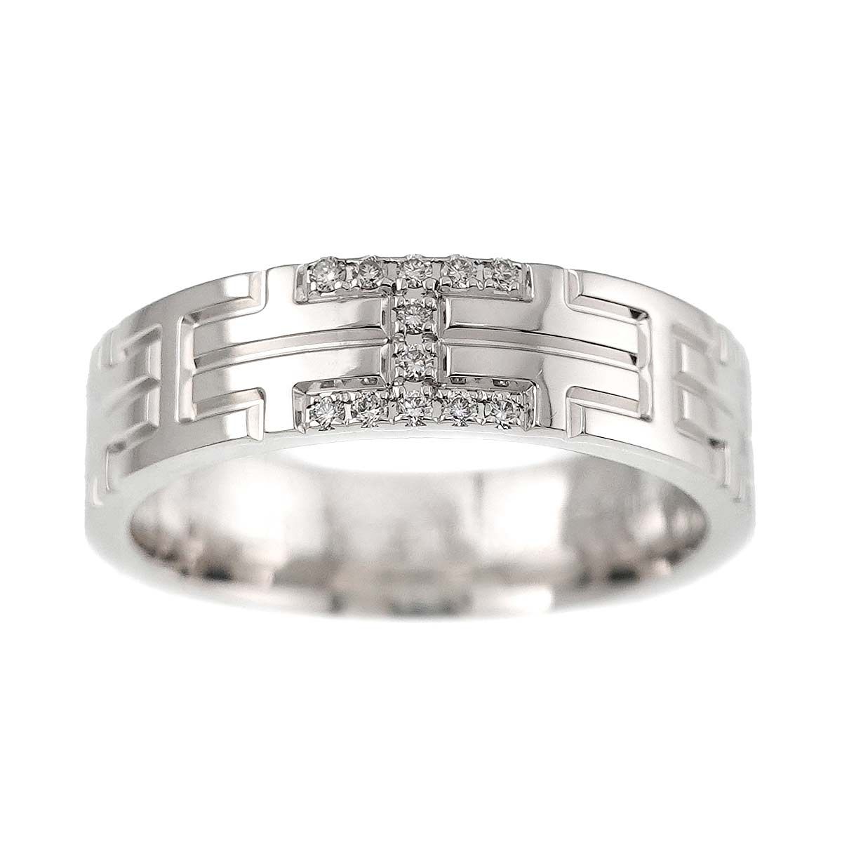 エルメス HERMES キリム #48 リング パヴェ ダイヤ K18 WG ホワイト