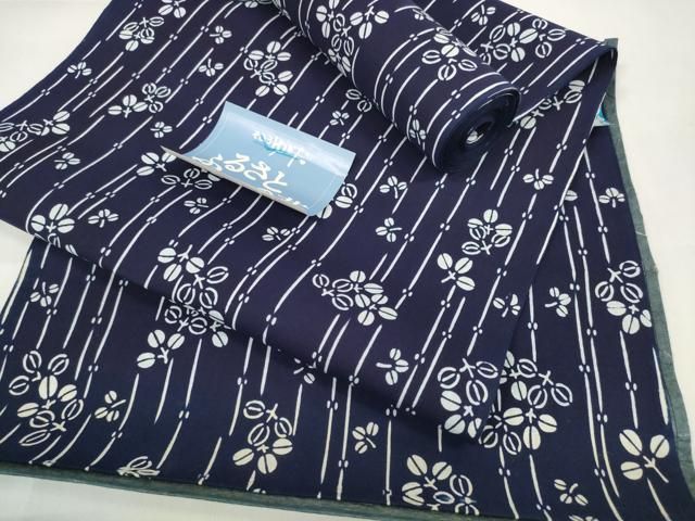 平和屋着物＊夏物 浴衣 反物 着尺 ふるさとの花 萩間道 そごう百貨店扱い 綿 ♥ DAAW7538zzz