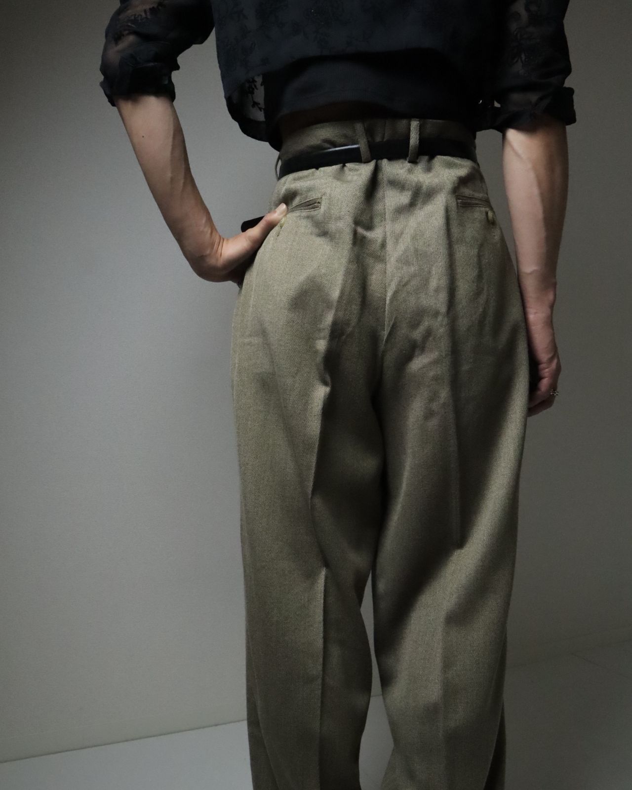 杢グレー◎ 80s~90s UNKNOWN 2 tuck wool slacks s-l400.jpg