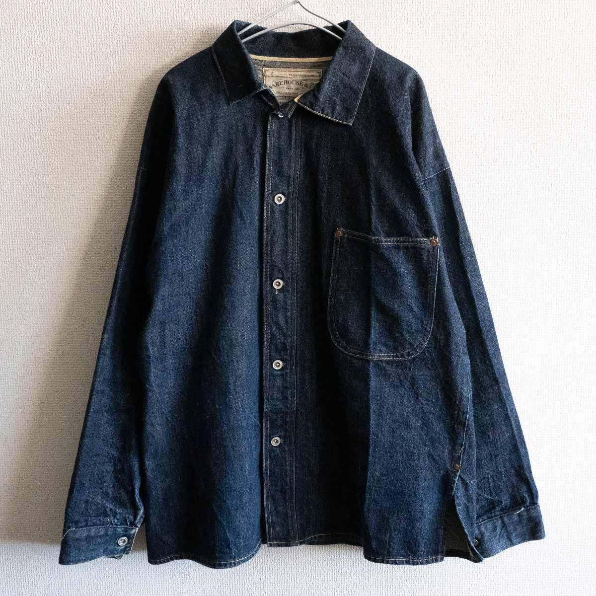 【美品】 WAREHOUSE【2212 OPEN FRONT JUMPER】38 オープンフロント ジャンパー デニムジャケット ウエアハウス 25011052