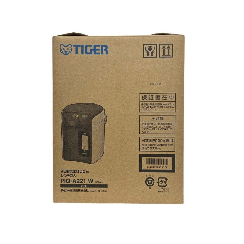 TIGER タイガー VE電気まほうびん とく子さん PIQ-A221 W ホワイト 電気ポット 家電 電化製品 52510K53