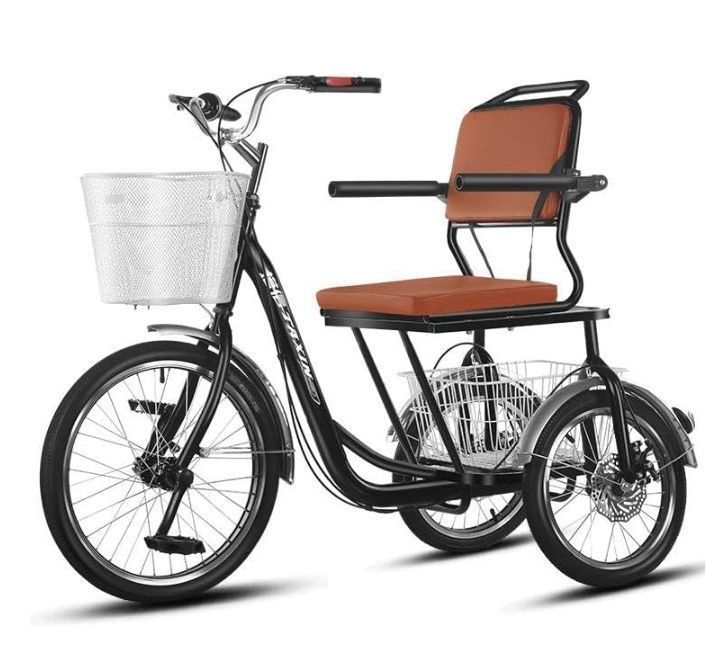 高齢者用三輪自転車 大人用 2025年 高齢者用 三輪自転車 先進転倒防止自転車 三輪クルーザー レディース 大人用自転車 高炭素鋼フレー