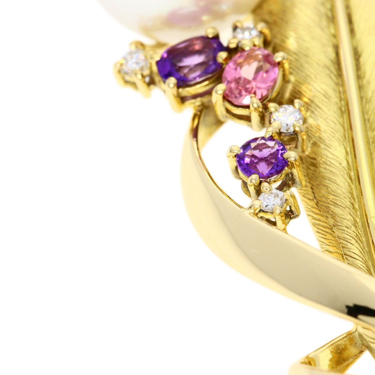 ラビィ！さま専用 英アンティーク アメジスト ×ローズカットダイヤ 花