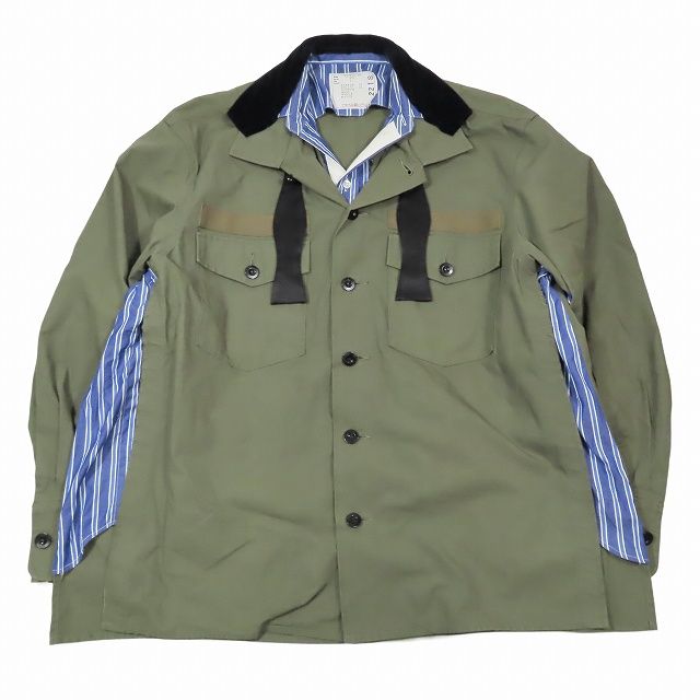 20SS 2020年製 サカイ sacai FABRIC COMBO SHIRTS レイヤード  