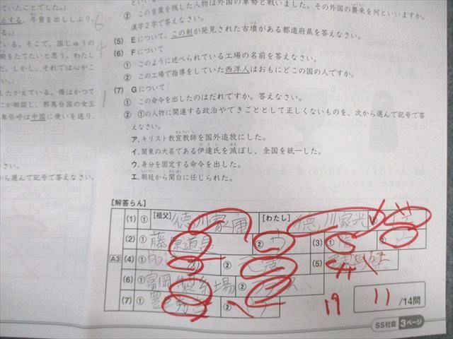 SAPIX 小6 SS特訓 社会 【全11回分フルセット/昼テスト計4回分