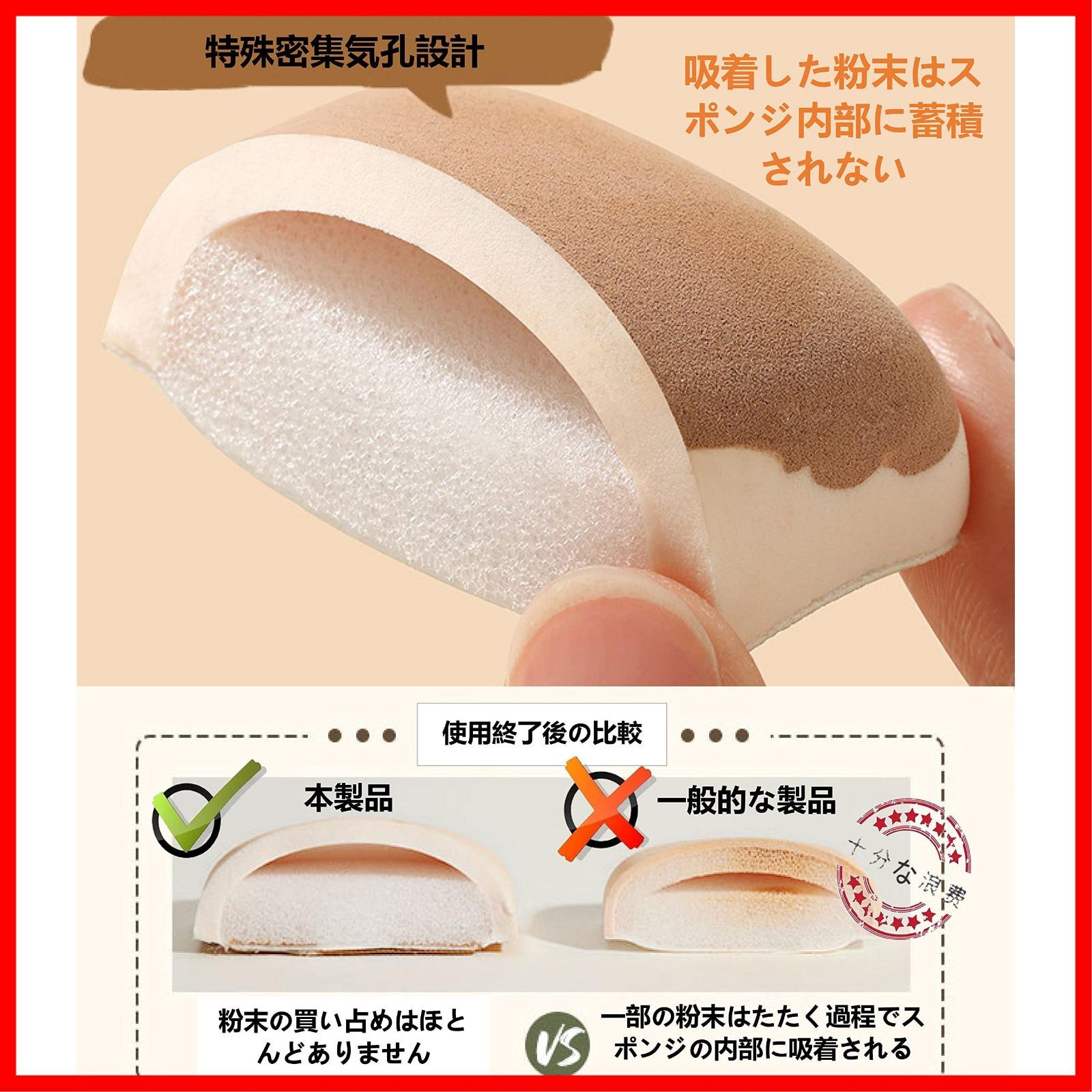 エアパフ 希釈粉末能力が高い