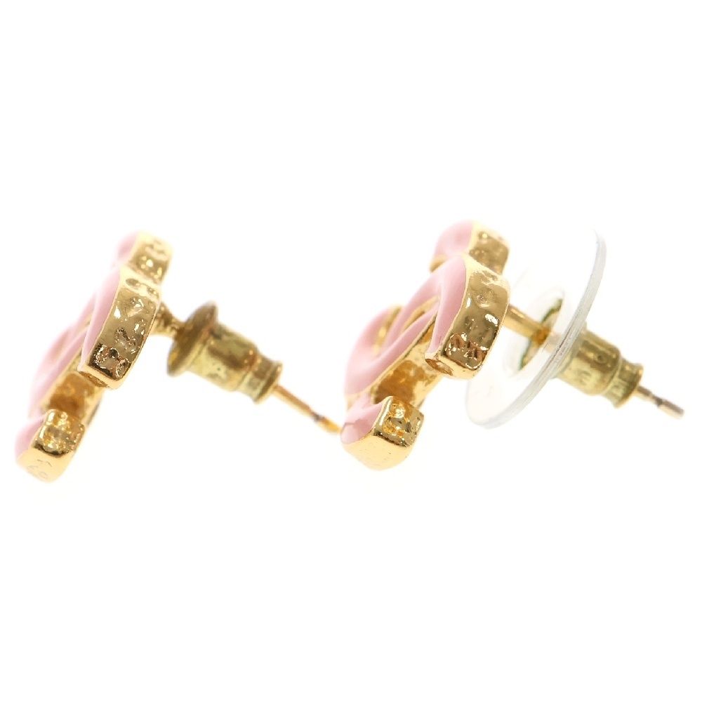 CHANEL (シャネル) ココマーク B23刻印 ネオンピンク ピアス  