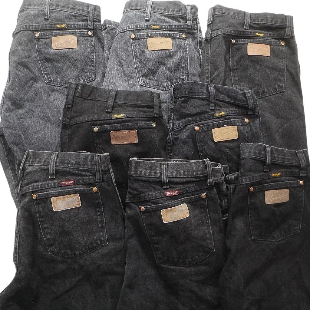古着卸 まとめ売り Wrangler ラングラー ブラックデニム パンツ 8枚  
