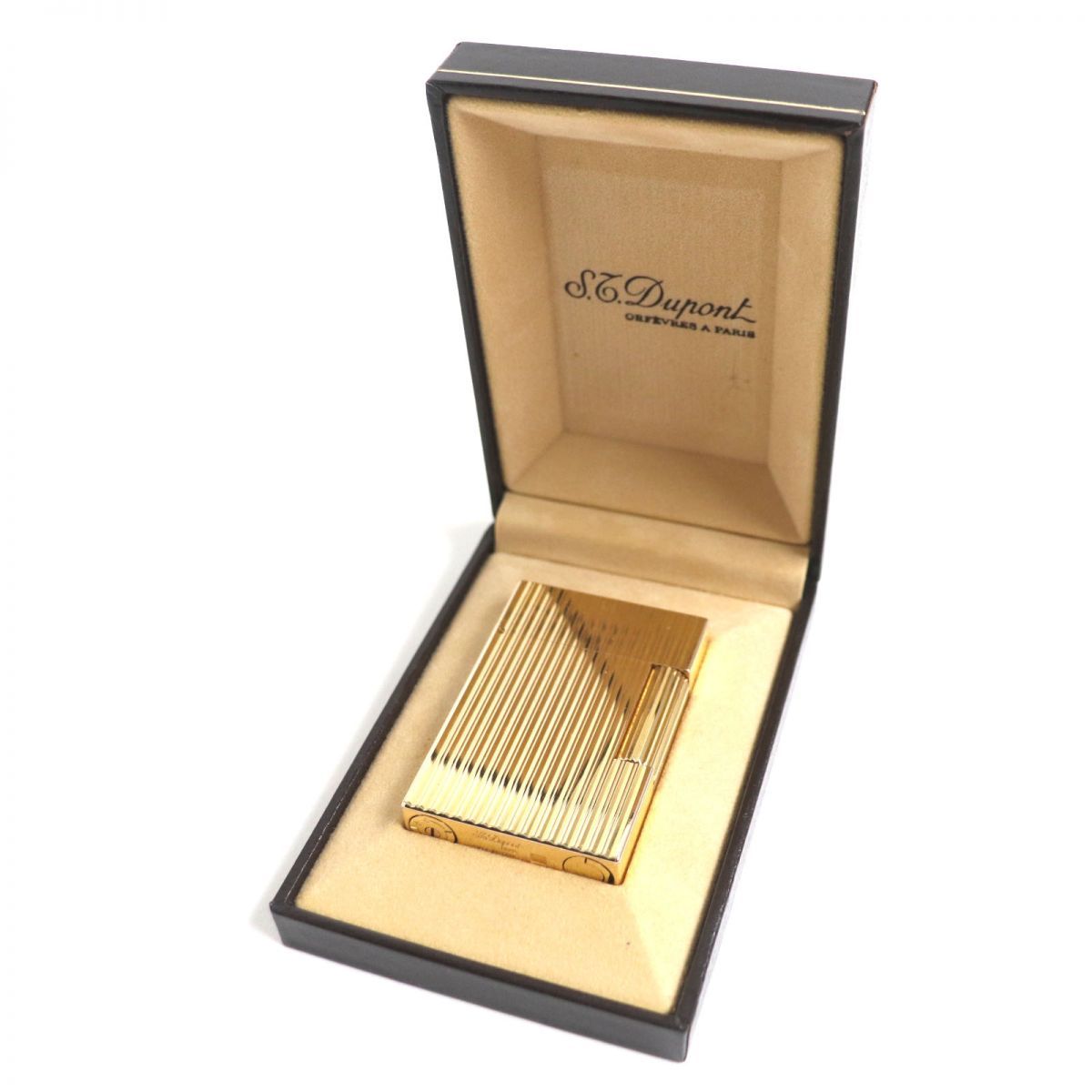 美品▽S.T.Dupont エス・テー・デュポン ライン2 ストライプ柄