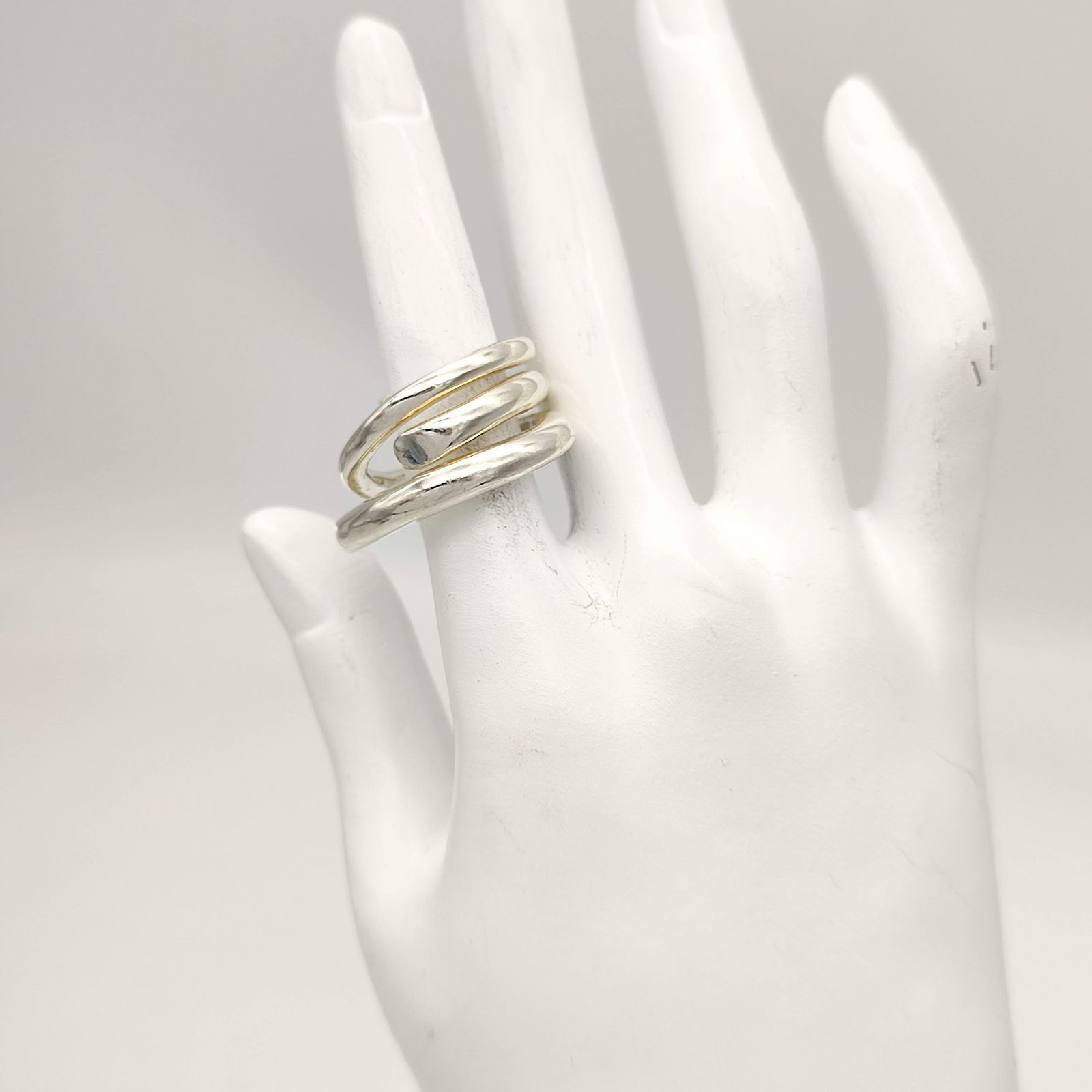 美品】 blanc iris ブランイリス トーヴィルリング 3連デザイン SILVER 