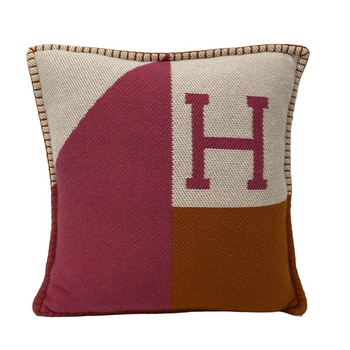 HERMES エルメス 小物 - レッド×ダークイエロー×マルチ クッション カシミヤ